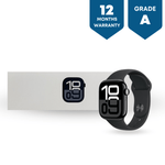 Apple Watch Series 10 GPS 42 mm Smartwatch with Jet Black Aluminium Case with Ink Sport Loop - One Size. Fitness Tracker, ECG App, Always - On Retina Display, Carbon Neutral - Phones From Home