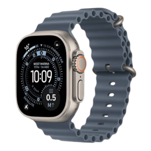 Brand New Apple Watch Ultra 3 GPS + Cellular 49mm Smartwatch, Sports Watch with Natural Rugged Titanium Case with Blue anchor ocean band  trap Loop Fitness Tracker, Precision GPS, Extra-Long Battery Life, Carbon Neutral