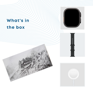 NEW (Sealed) Apple Watch Ultra 2 GPS + Cellular 49mm Smartwatch, Sports Watch with Black Rugged Titanium Case with Black Black ocean strap