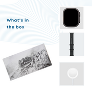 NEW (Sealed) Apple Watch Ultra 2 GPS + Cellular 49mm Smartwatch, Sports Watch with Black Rugged Titanium Case with Black Black ocen strap Loop Fitness Tracker, Precision GPS, Extra-Long Battery Life, Carbon Neutral