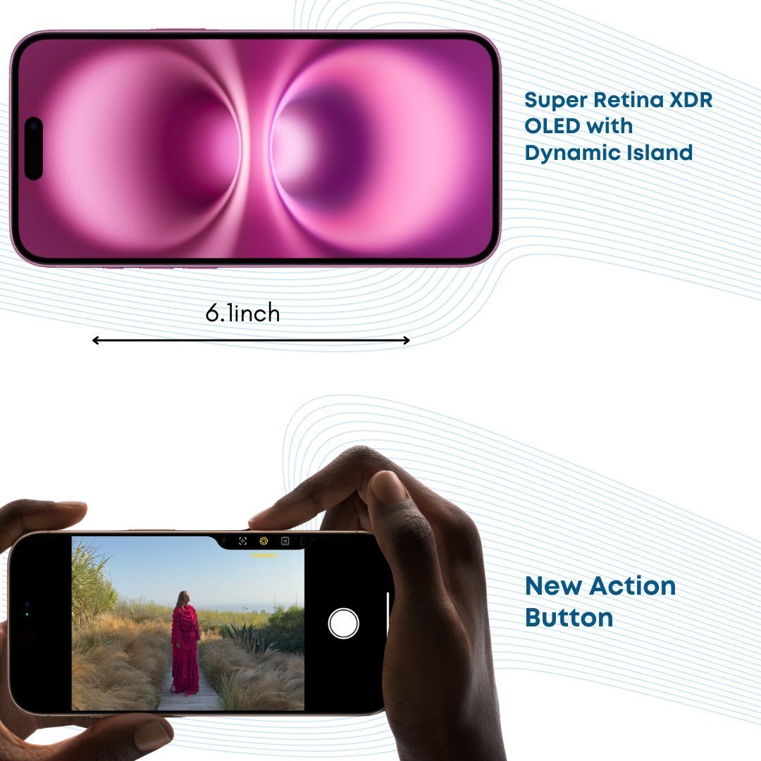 Apple iPhone 16 Plus 128GB - Pink - Phones From Home