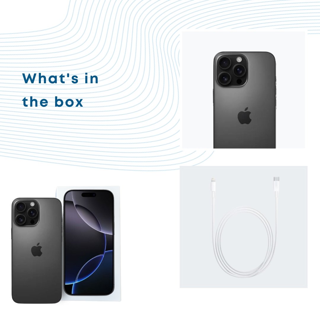 Apple iPhone 16 Pro (128GB) - Black Titanium