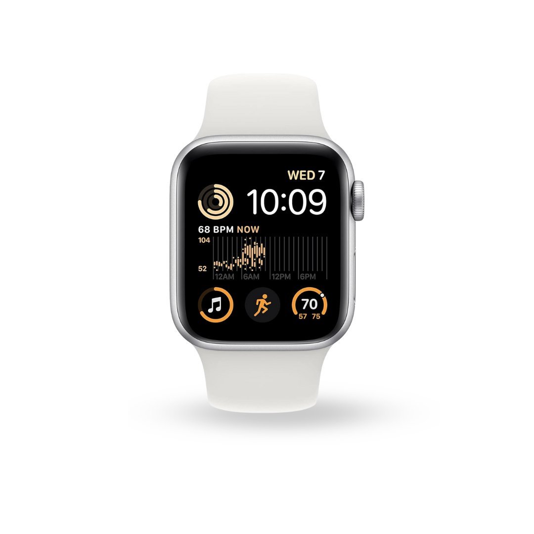 Apple Watch SE 2nd generation GPS 40mm Starlight Aluminium Case with Sport Band - Regular - Phones From Home