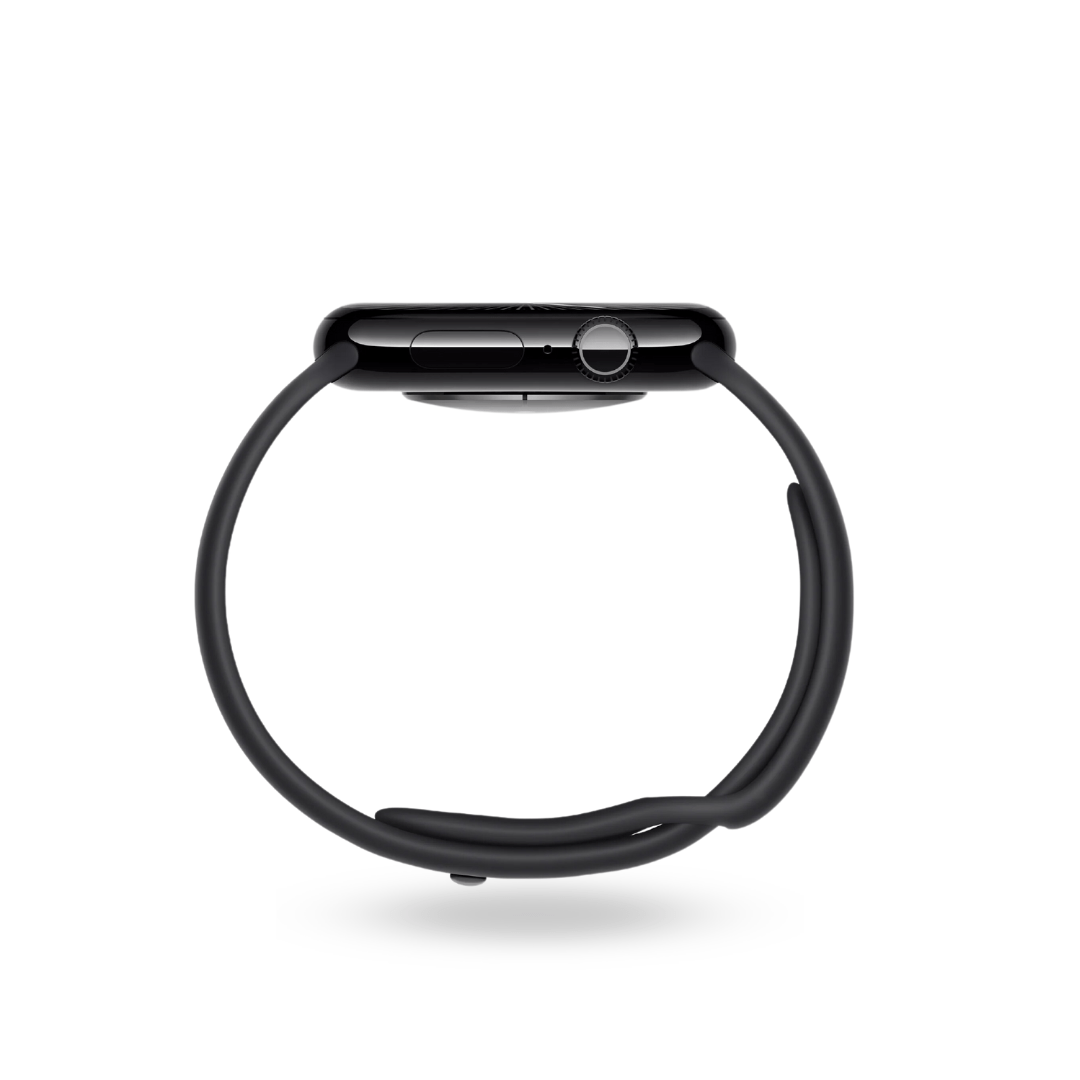 Apple Watch Series 10 GPS 42 mm Smartwatch with Jet Black Aluminium Case with Ink Sport Loop - One Size. Fitness Tracker, ECG App, Always - On Retina Display, Carbon Neutral - Phones From Home