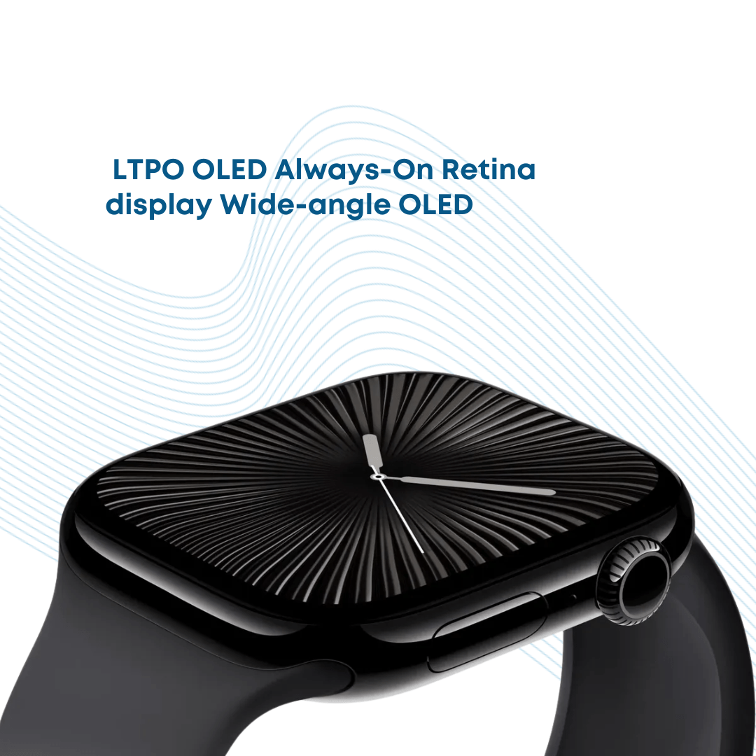 Apple Watch Series 10 GPS & Cellular 46mm Smartwatch with Black Aluminium Case with black Sport Loop - One Size. Fitness Tracker, ECG App, Always - On Retina Display, Carbon Neutral - Phones From Home