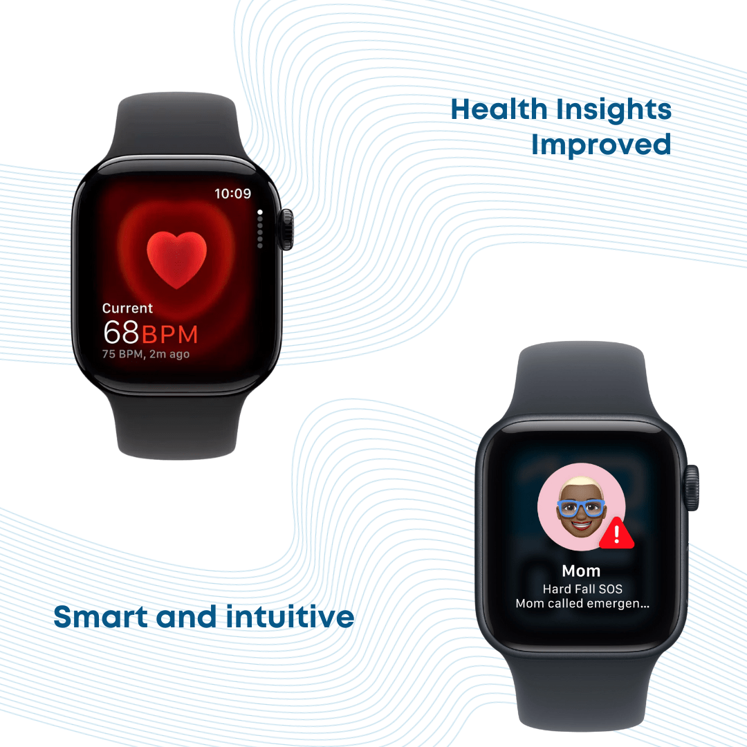 Apple Watch Series 10 GPS & Cellular 46mm Smartwatch with Black Aluminium Case with black Sport Loop - One Size. Fitness Tracker, ECG App, Always - On Retina Display, Carbon Neutral - Phones From Home