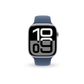 Apple Watch Series 10 GPS & Cellular 46mm Smartwatch with Silver Aluminium Case with Ink Sport Loop - One Size. Fitness Tracker, ECG App, Always - On Retina Display, Carbon Neutral - Phones From Home