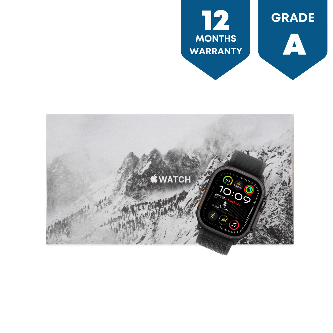 Apple Watch Ultra 2 (Black Edition) [GPS + Cellular 49mm] Smartwatch with Rugged Titanium Case & Black Loop Fitness Tracker, Precision GPS, Action Button, Extra - Long Battery Life - Phones From Home