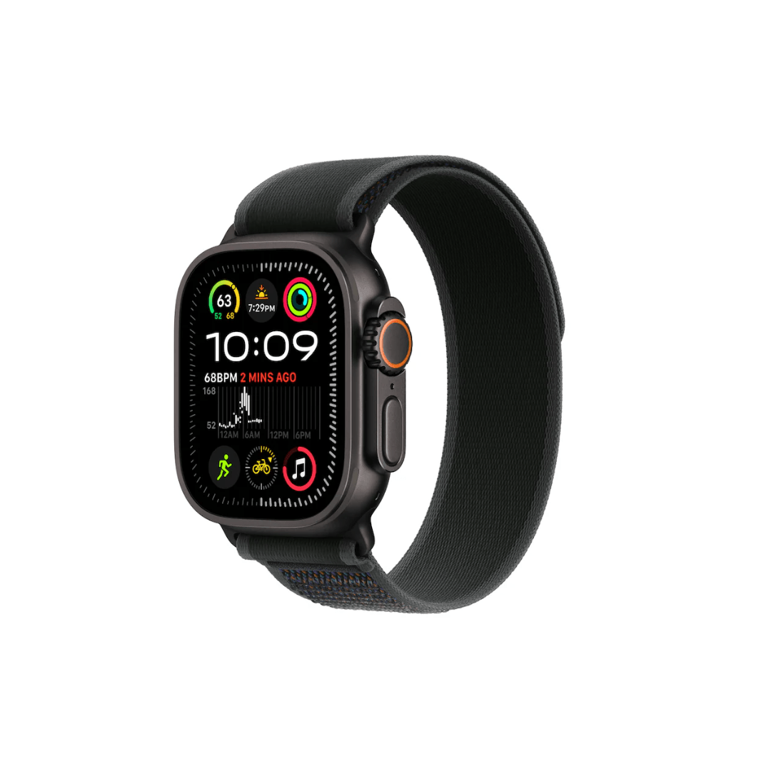 Apple Watch Ultra 2 (Black Edition) [GPS + Cellular 49mm] Smartwatch with Rugged Titanium Case & Black Loop Fitness Tracker, Precision GPS, Action Button, Extra - Long Battery Life - Phones From Home