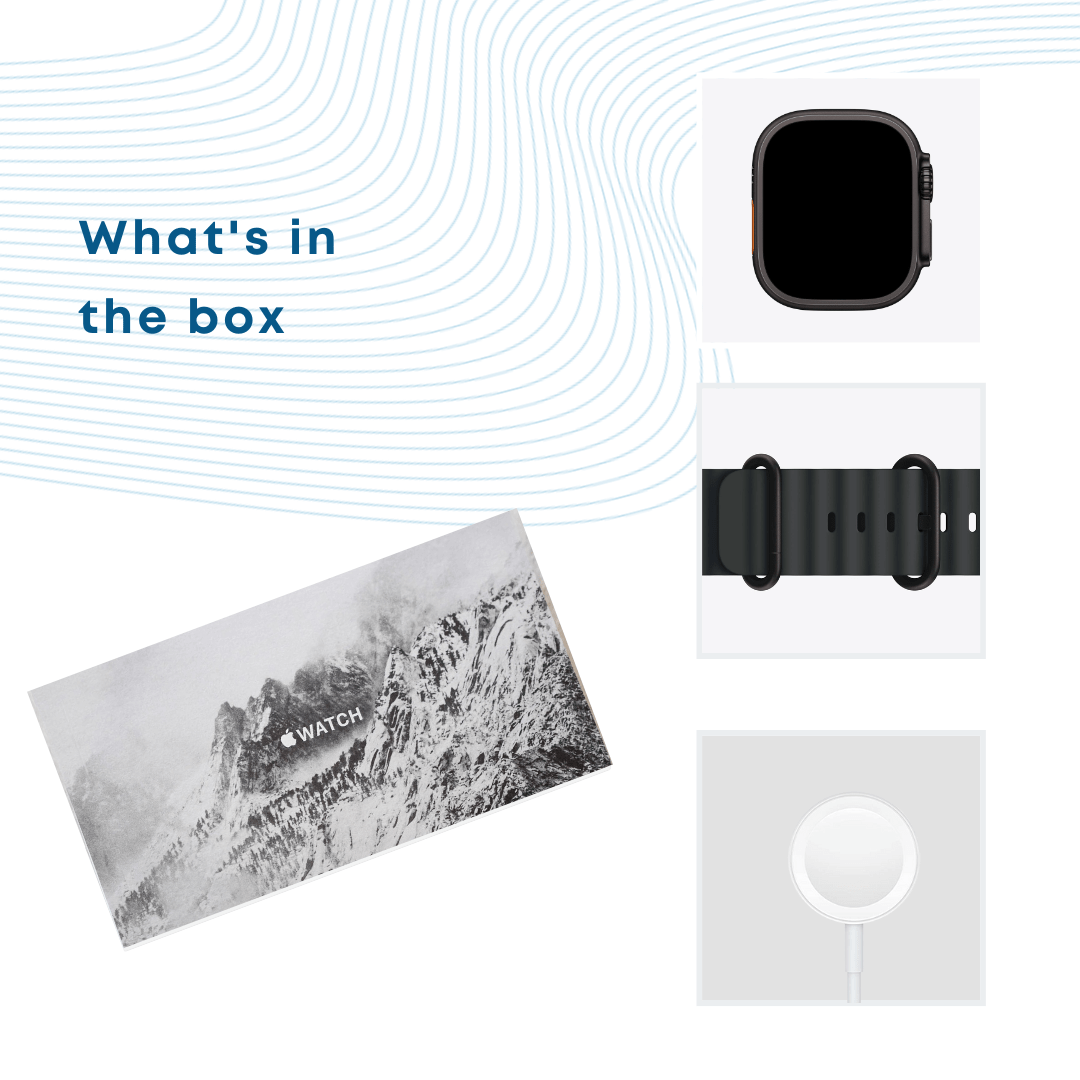 Apple Watch Ultra 2 GPS + Cellular 49mm Smartwatch, Sports Watch with Black Rugged Titanium Case with Black Alpine strap Loop Fitness Tracker, Precision GPS, Extra - Long Battery Life, Carbon Neutral - Phones From Home