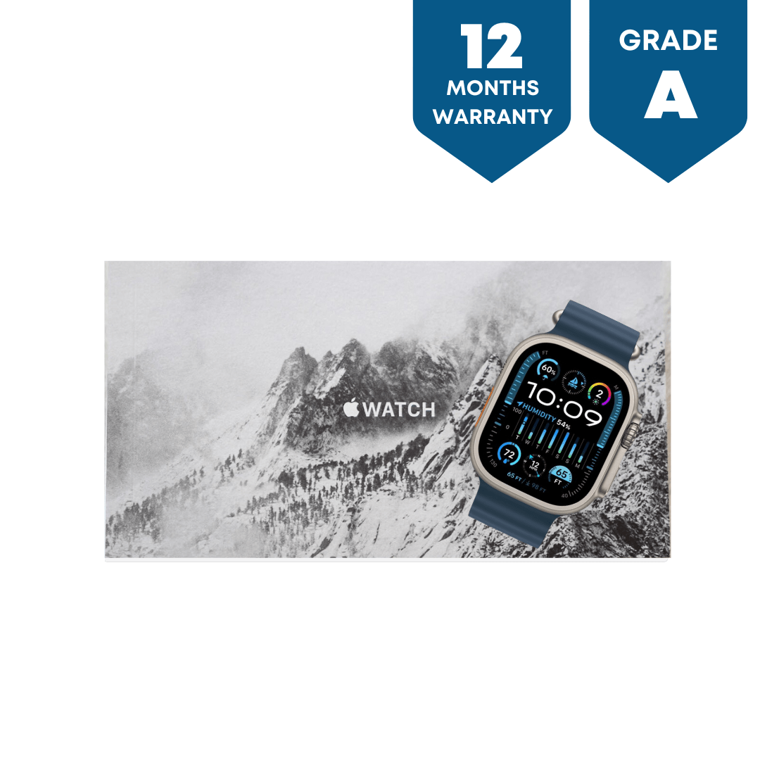 Apple Watch Ultra 2 (GPS + Cellular), 49mm Titanium Case with Blue ocean band - Phones From Home