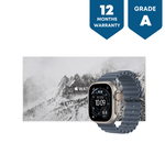 Apple Watch Ultra 3 GPS + Cellular 49mm Smartwatch, Sports Watch with Black Rugged Titanium Case with Black anchor ocean band trap Loop Fitness Tracker, Precision GPS, Extra - Long Battery Life, Carbon Neutral - Phones From Home