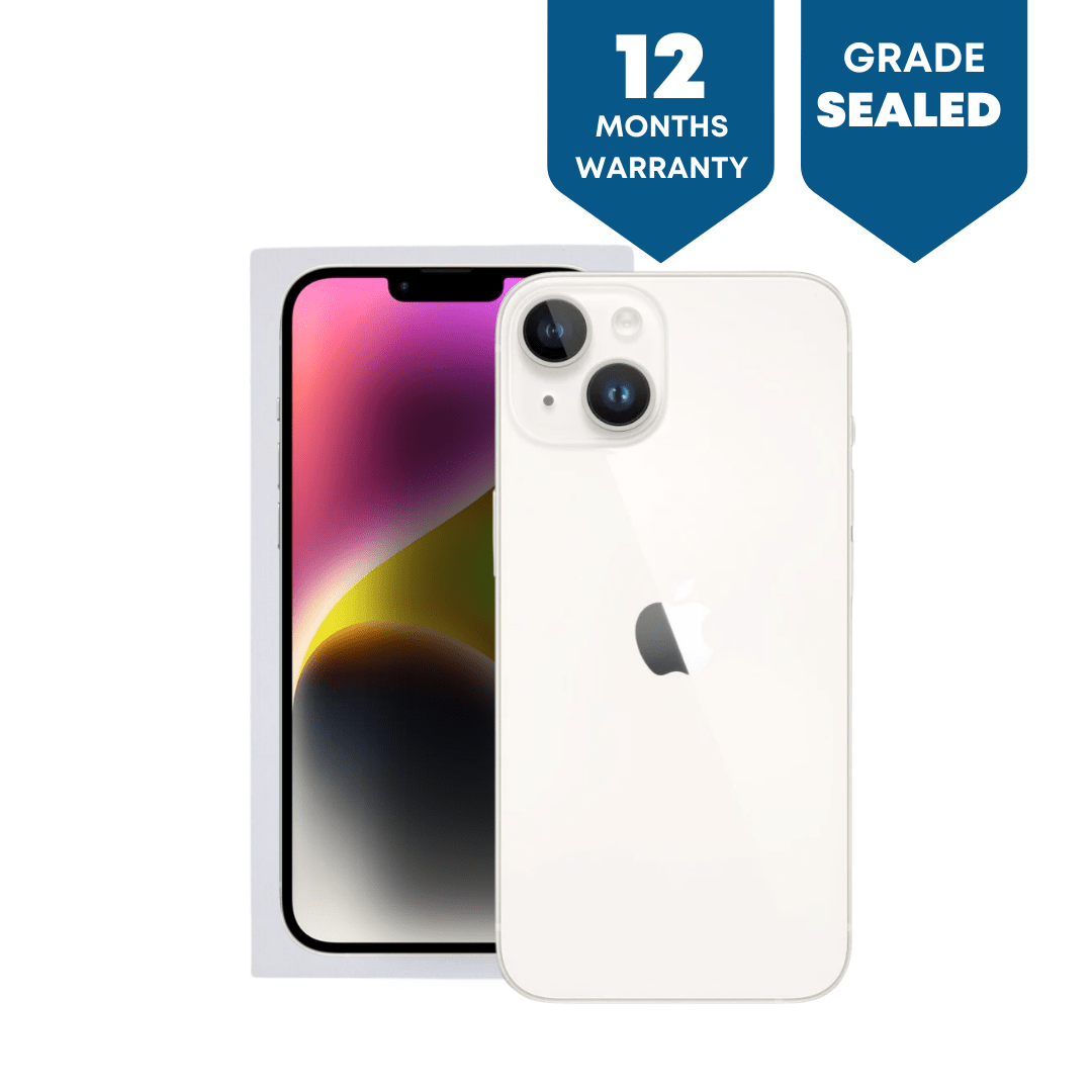 NEW (Sealed) Apple iPhone 14 (128GB) - Starlight - Phones From Home