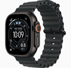 NEW (Sealed) Apple Watch Ultra 3 GPS + Cellular 49mm Smartwatch, Sports Watch with Black Rugged Titanium Case with Black Ocean Band - Phones From Home