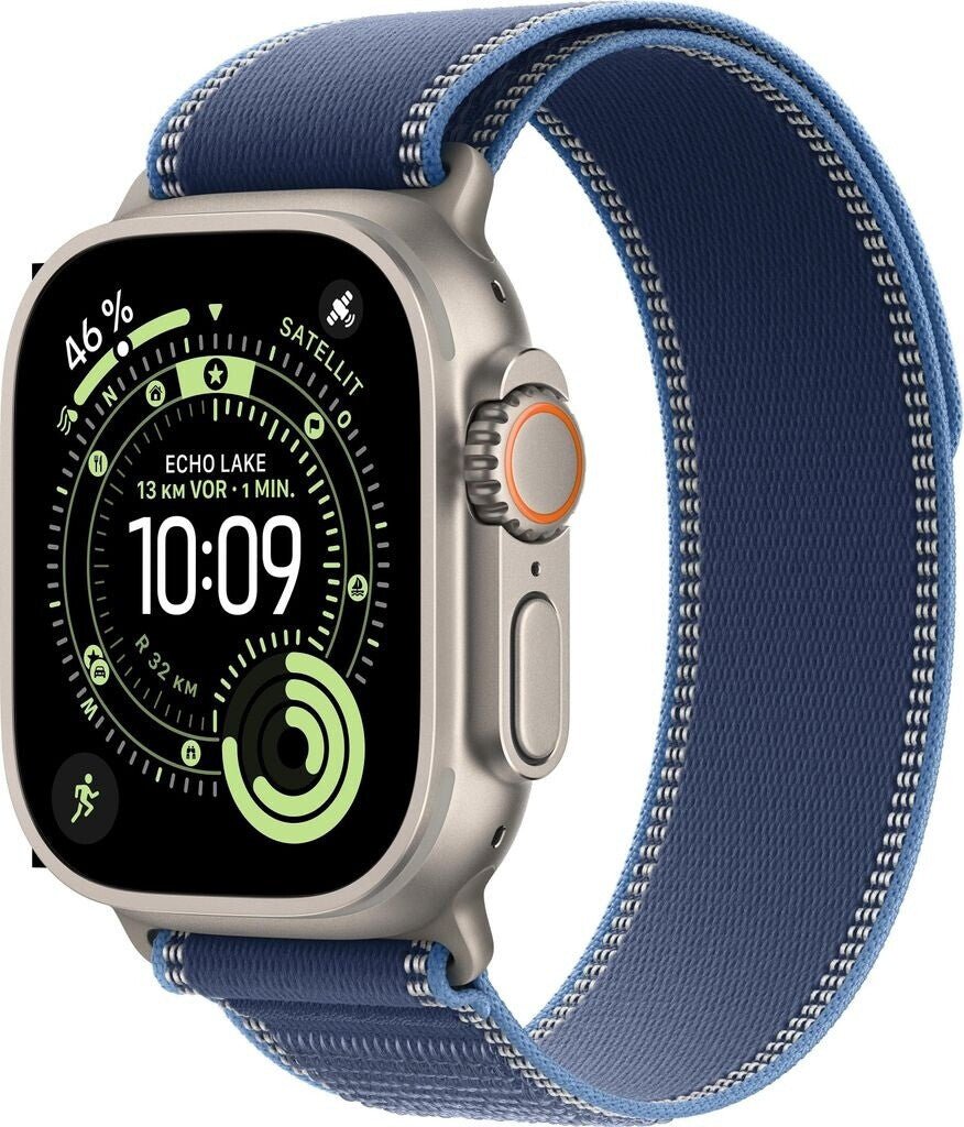 NEW (Sealed) Apple Watch Ultra 3 Titanium Natural Trail Loop Blue/Bright Blue M/L - Phones From Home
