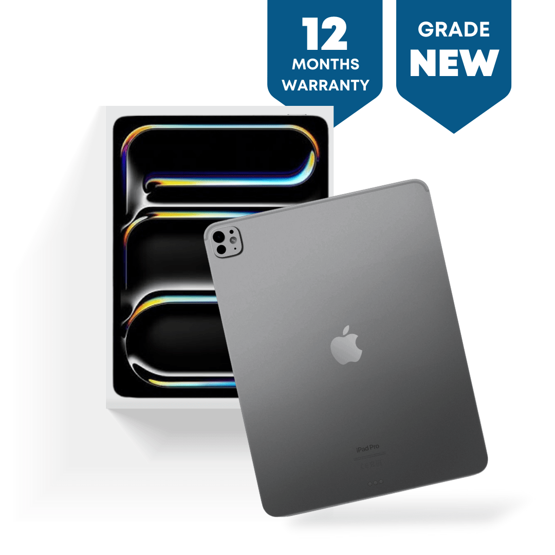 New|Apple iPad Pro 13 - inch (M4): Ultra Retina XDR display, 256GB, Landscape 12MP Front Camera/12MP Back Camera, Wi - Fi 6E + 5G Cellular with eSIM, All - Day Battery Life, Standard glass - Black - Phones From Home
