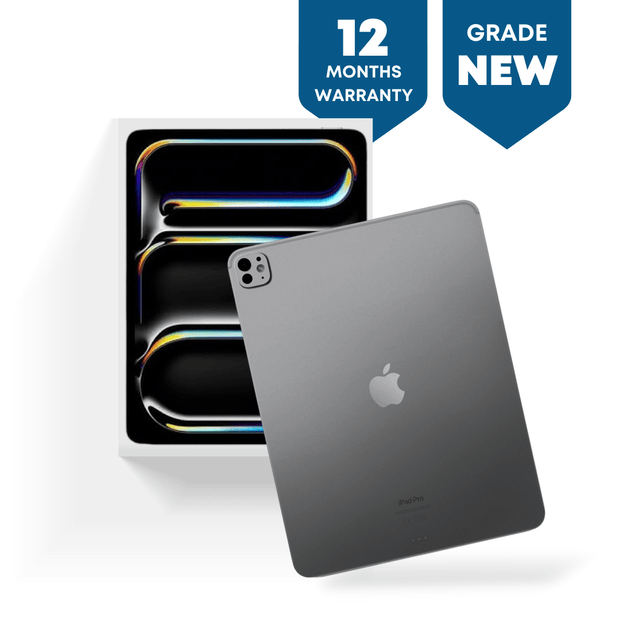 New|Apple iPad Pro 13 - inch (M4): Ultra Retina XDR display, 256GB, Landscape 12MP Front Camera/12MP Back Camera, Wi - Fi 6E + 5G Cellular with eSIM, All - Day Battery Life, Standard glass - Black - Phones From Home