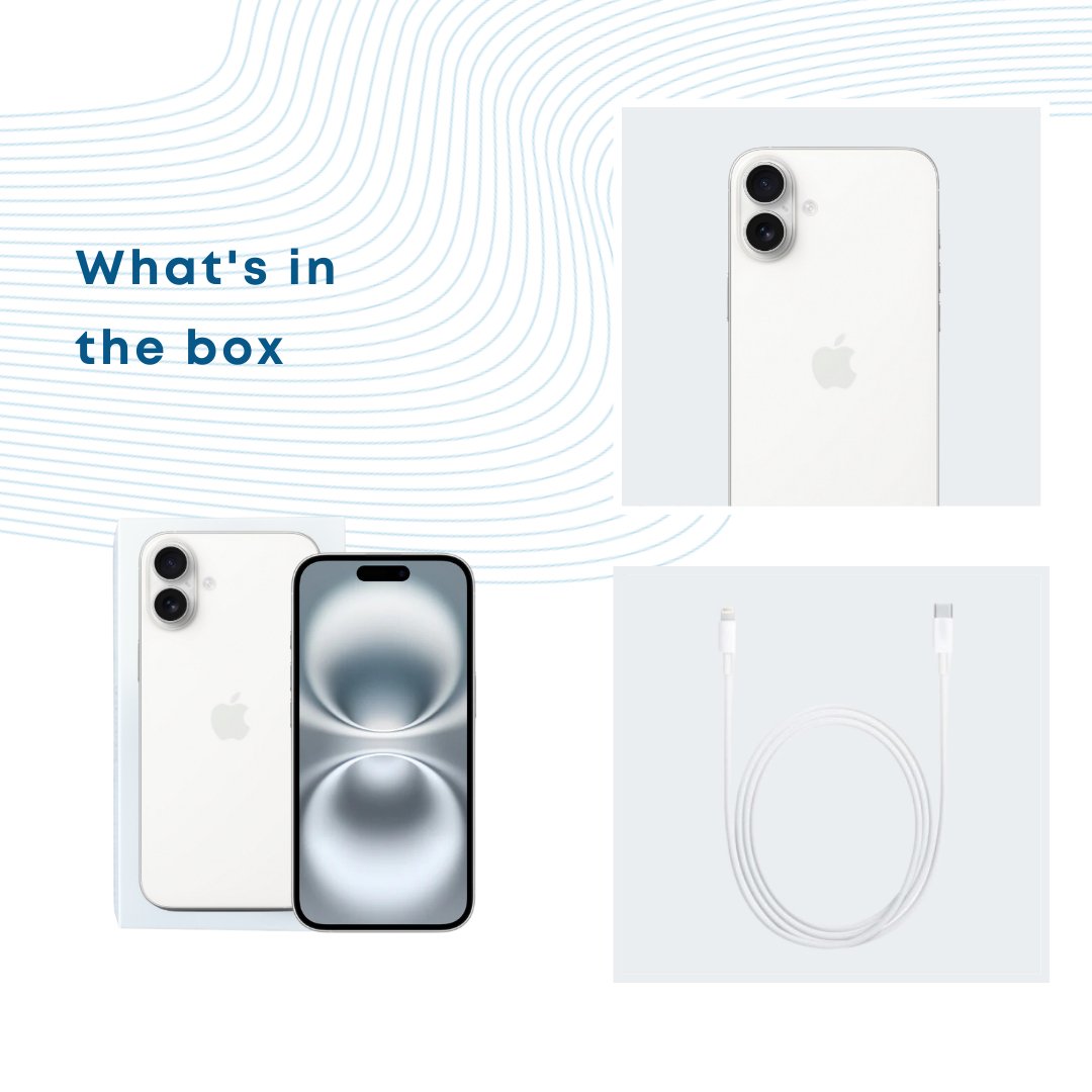New|Sealed Apple iPhone 16 Plus 128GB - White - Phones From Home