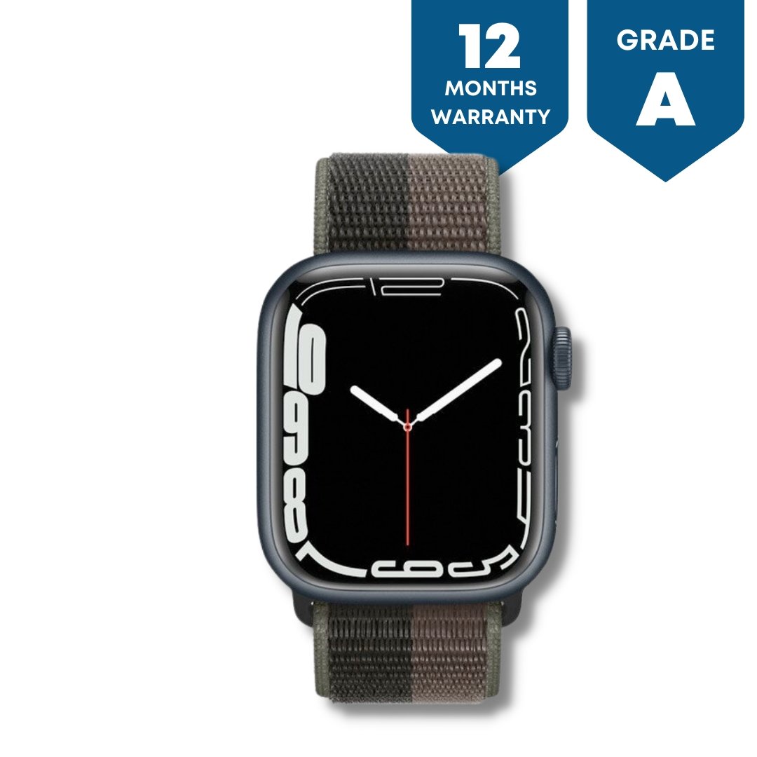 2021 Apple Watch SE (GPS + Cellular, 40mm) - Grey Aluminium Case with Maize/Tornado grey Sport Loop - Phones From Home