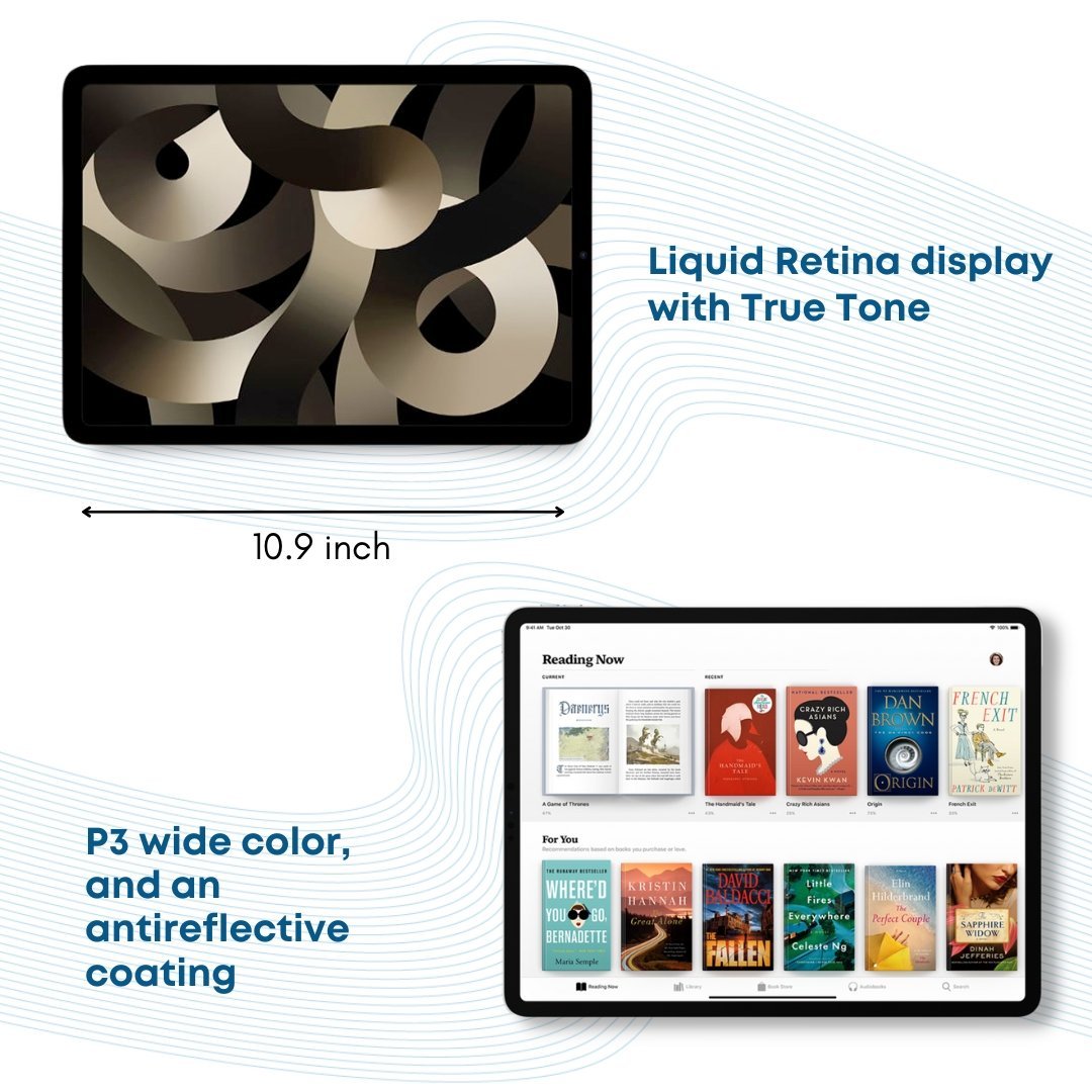 2022 Apple 10.9-inch iPad Air (Wi-Fi & Cellular (64GB) - Starlight (5th Generation) - Phones From Home