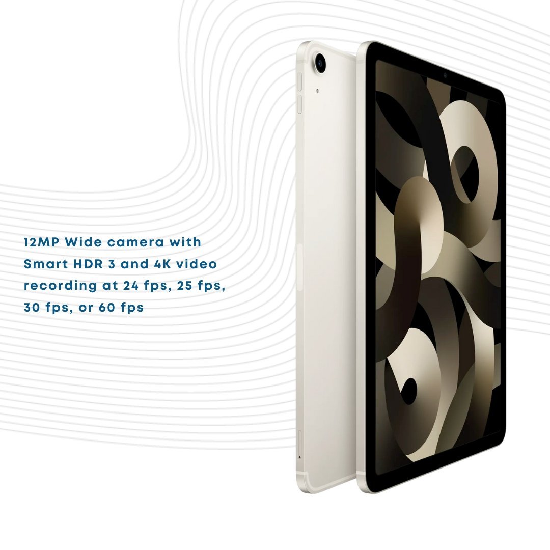 2022 Apple 10.9-inch iPad Air (Wi-Fi & Cellular (64GB) - Starlight (5th Generation) - Phones From Home