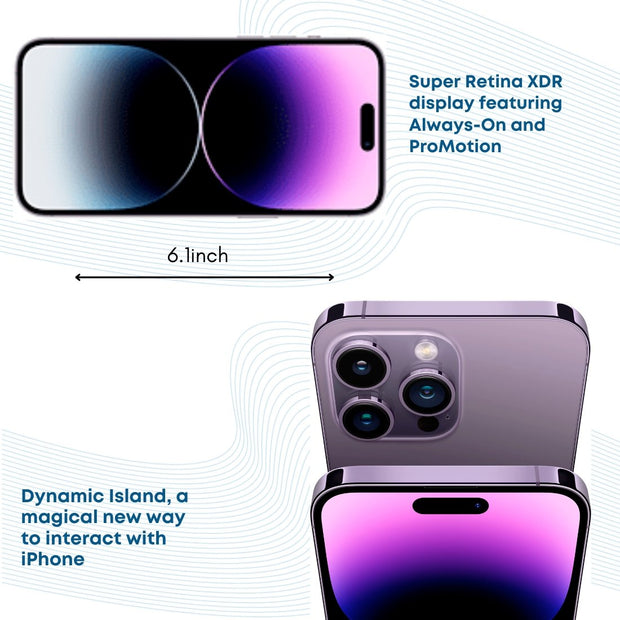 Apple iPhone 14 Pro (128GB) - Purple - Phones From Home
