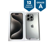 Apple iPhone 15 Pro Max (256GB)- Silver Titanium - Phones From Home