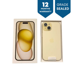 Sealed | Apple iPhone 15 (128GB) - Yellow - Phones From Home